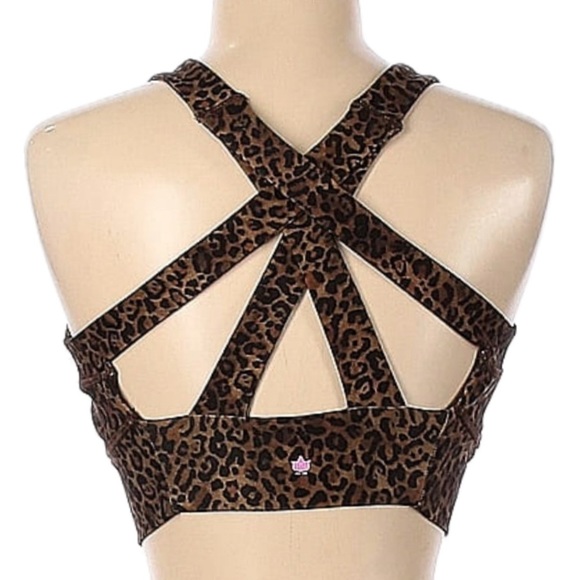 NWOT KiraGrace Kathryn Yoga Bra Animal Print Size Medium - Picture 11 of 12